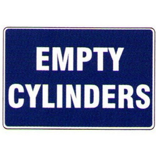 Metal 300x450mm Empty Cylinders Sign - made by Signage