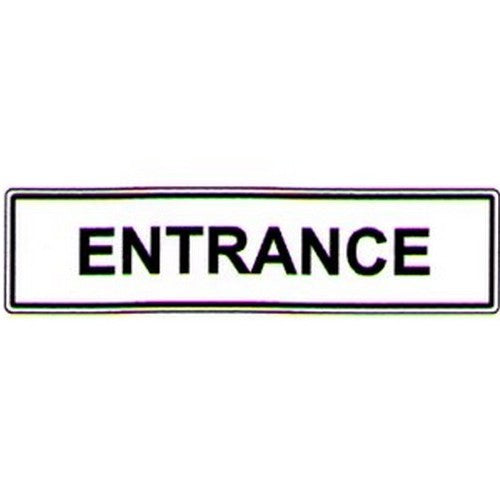 Self Stick 50x200mm Entrance Label - made by Signage