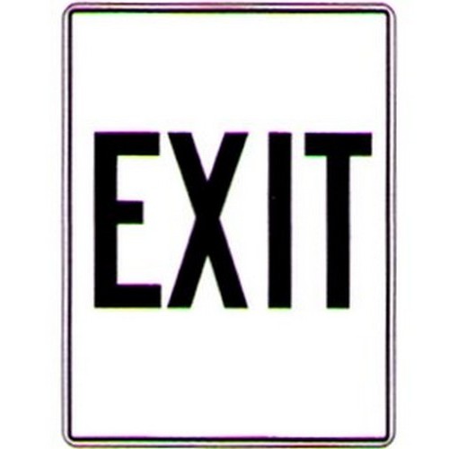 200x450mm Poly Exit B/W Sign - made by Signage
