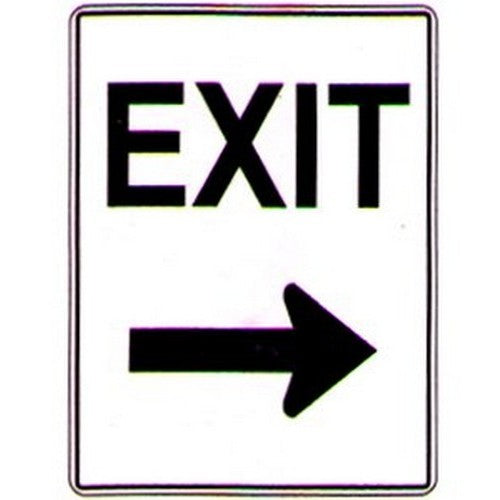Metal 450x600mm Exit With Right Arrow Sign - made by Signage