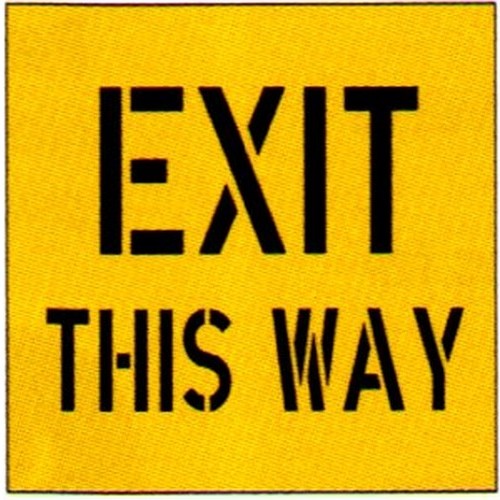 Poly 650x650mm Exit This Way Stencil - made by Signage