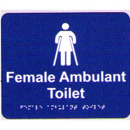 240x195mm PVC Female Ambulant Toilet - made by Signage