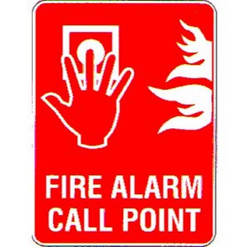 Metal 225x300mm Fire Alarm Call Point & Picto Sign