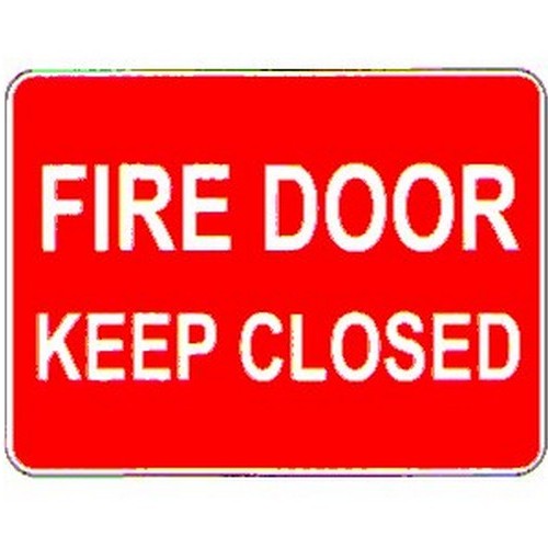 Plastic 300x225mm Fire Door Keep Closed Sign