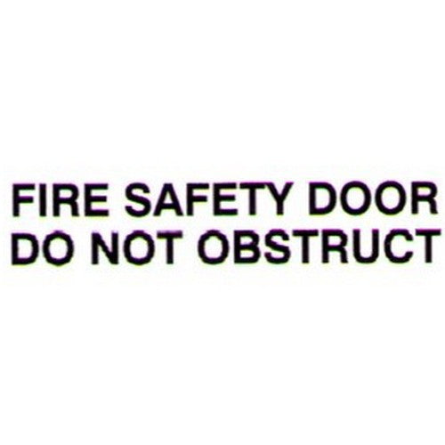 50mm Black Vinyl FIRE SAFETY DOOR DO NOT Door Label