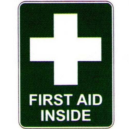 Pack of 5 Self Stick 55x90mm First Aid Inside Labels - made by Signage