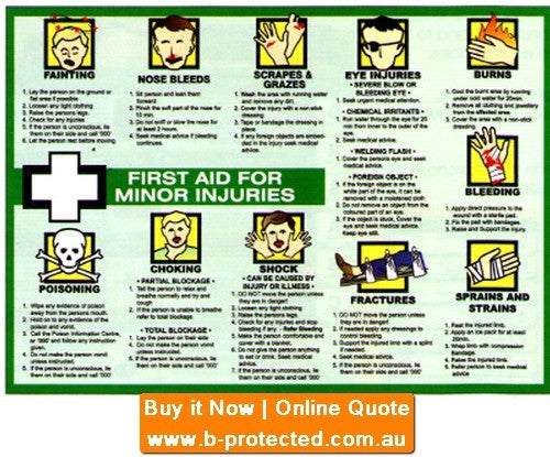 Minor First Aid A3 Size First Aid Minor Etc Poster - B-PROTECTED