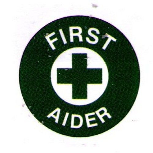 Pack of 5 Self Stick 50mm First Aider Labels