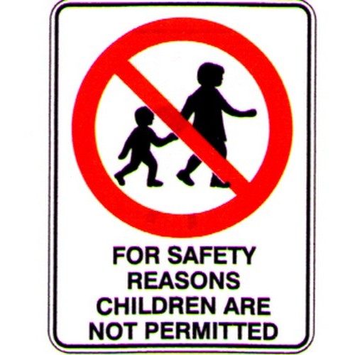 Metal 300x450mm For Safety Reasons Child Are Sign - made by Signage