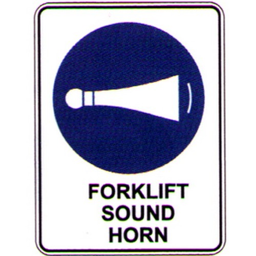 Metal 300x450mm Forklifts Sound Horn Sign - made by Signage