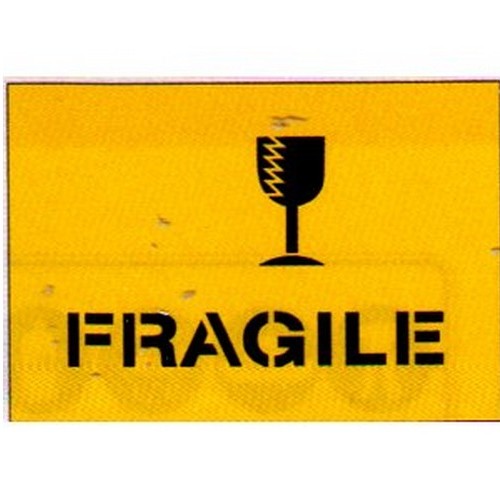 225x225mm FragileWithPicto Packaging Stencil - made by Signage