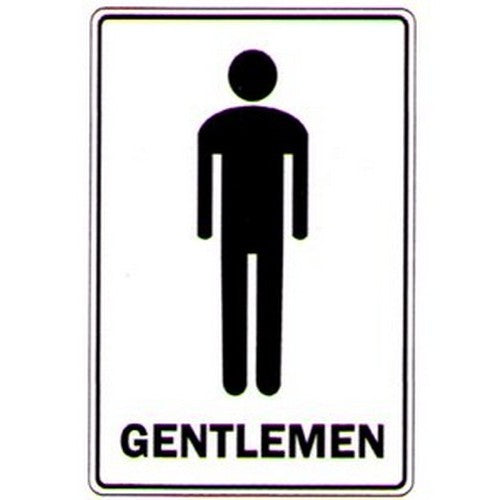 Metal 300x450mm Gentlemen & Picto Sign - made by Signage