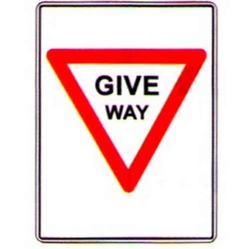 Metal 450x600mm Give Way Sign - made by Signage