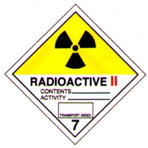 Overpack Sticker For Radioactive Self Stick Hazchem Radioactive 2 Stickers - B-PROTECTED