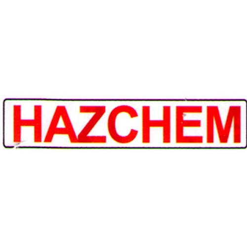 Metal 125x600mm Hazchem Sign - made by Signage