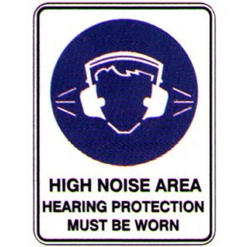 Plastic 225x300mm High Noise Area Etc Sign - made by Signage