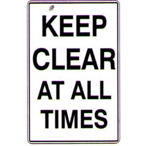 Metal 450x600mm Keep Clear At All Times Sign - made by Signage