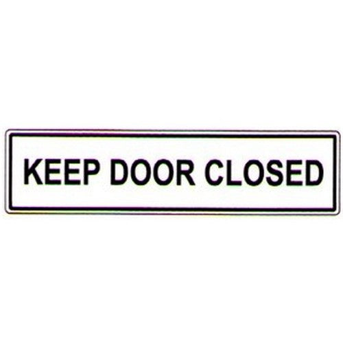 Self Stick 50x200mm Keep Door Closed Label - made by Signage