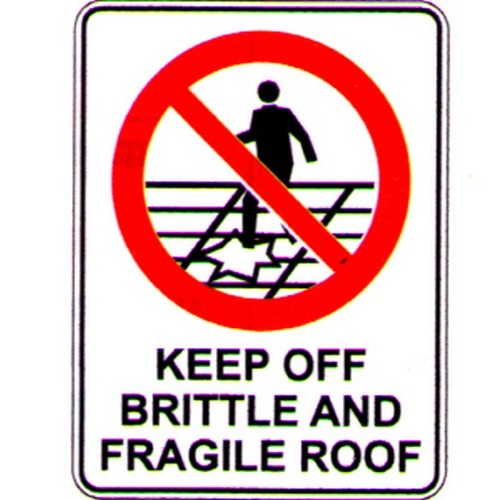 Metal 300x225mm Keep Off Brittle Etc. Sign - made by Signage