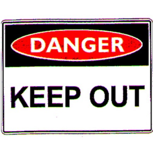 Plastic 450x600mm Danger Keep Out Sign - made by Signage