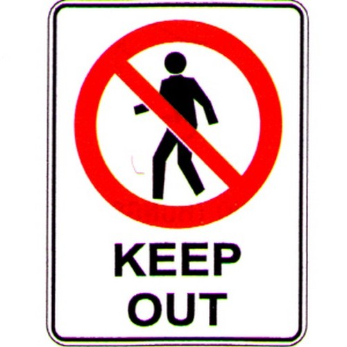 Metal 450x600mm Keep Out Sign - made by Signage