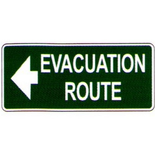 200x450mm Self Stick Luminous Evac. Route Label - made by Signage