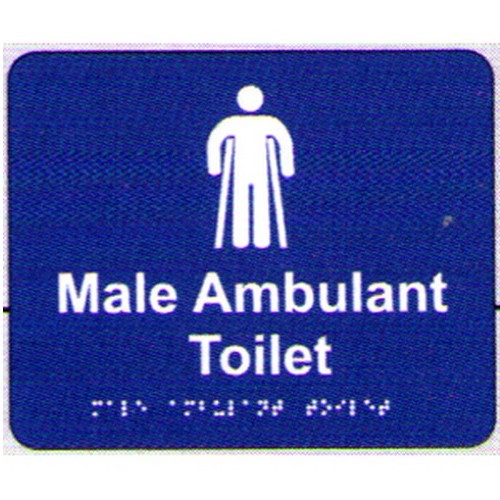 240x195mm PVC Male Ambulant Toilet - made by Signage