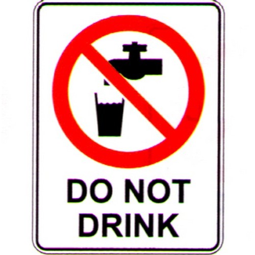 Metal 300x225mm Do Not Drink Sign - made by Signage