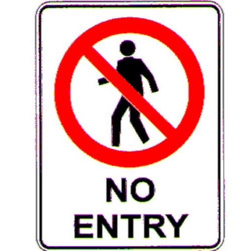 Metal 225x300mm No Entry Sign - made by Signage