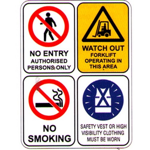 Self Stick 300x450mm Multi Condition Door Sticker - made by Signage