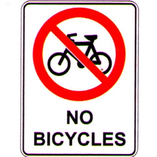 Pack Of 5 Self Stick 100x140mm No Bicycles Labels - made by Signage