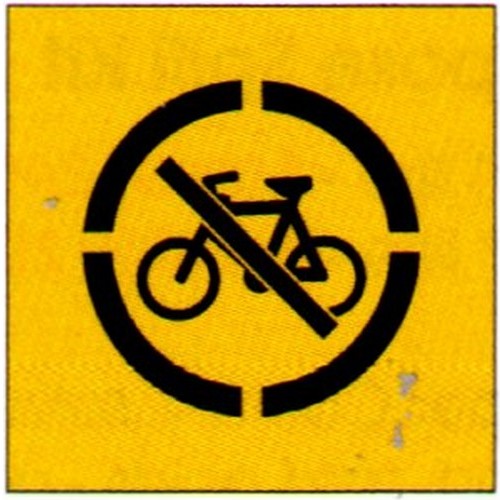 Poly 650x650mm No Bycycles With Symb. Stencil - made by Signage