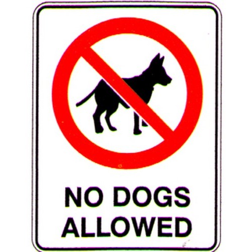 Metal 300x450mm No Dogs Allowed Sign - made by Signage