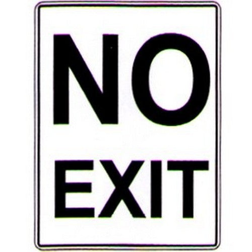Metal 450x600mm No Exit Sign - made by Signage