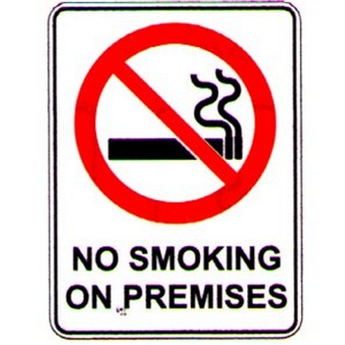 Metal 300x225mm No Smoking On Prem. Sign - made by Signage