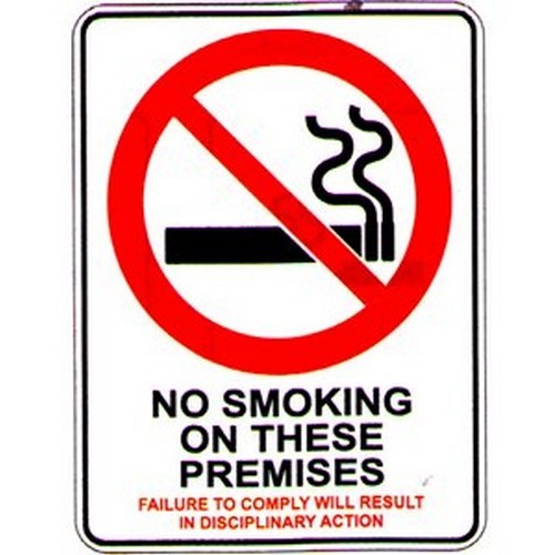 Plastic 450x600mm No Smoking On These..Failure Sign