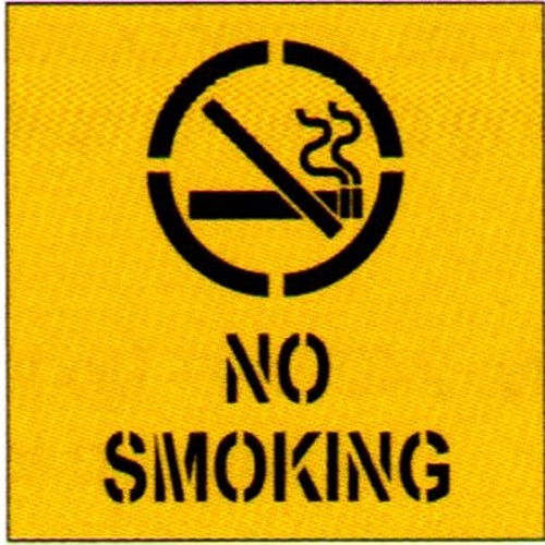 Poly 650x650mm No Smoking Stencil - made by Signage