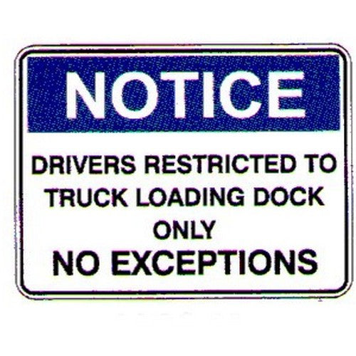 Metal 450x600mm Notice Drivers Rest To Etc Sign - made by Signage