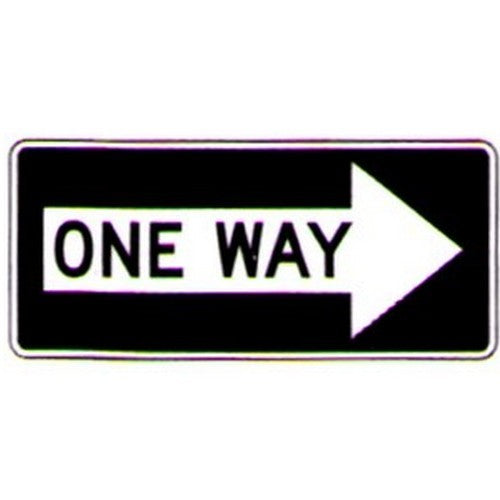 Metal 200x450mm One Way In Right Arrow Sign - made by Signage