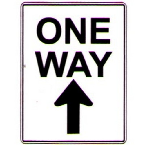 Metal 450x600mm One Way Upwards Arrow Sign - made by Signage