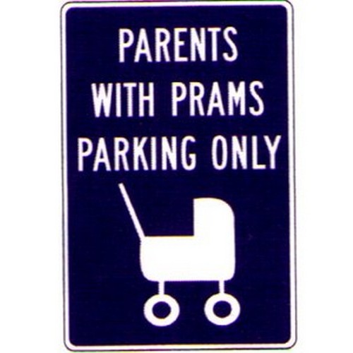 Metal 300x450mm Parents With Prams Park Only Sign - made by Signage