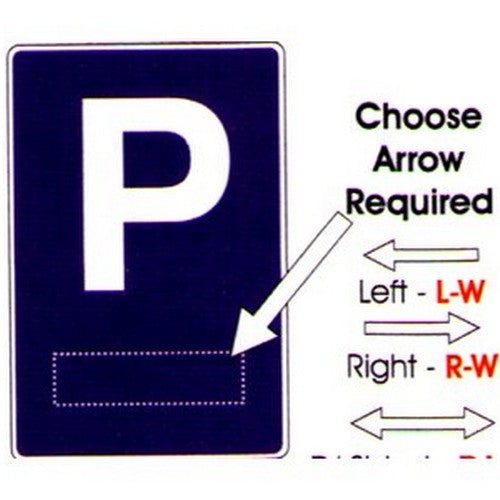 Metal 300x450mm Parking Symbol Sign