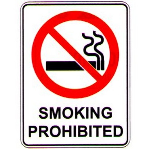 Plastic 450x600mm Smoking Prohibited Sign - made by Signage