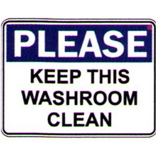 Keep Store Clean Sticker Please Keep This Washroom Clean Labels - B-PROTECTED
