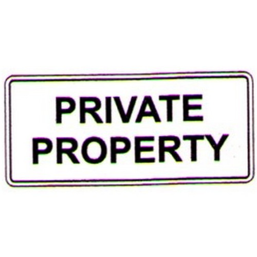 200x450mm Poly Private Property Sign - made by Signage