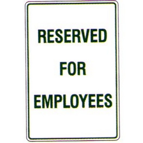 Metal 300x450mm Reserved For Employees Sign - made by Signage
