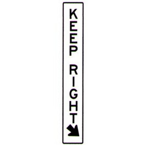 Keep Left For Flexipost With Down Right Arrow Sign - B-PROTECTED