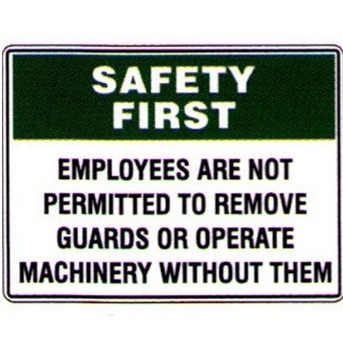 Pack Of 5 Self Stick 100x140mm Safety First Employees Are Not Labels