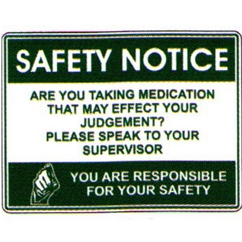 Plastic 450x600mm Safety Notice Are You Sign
