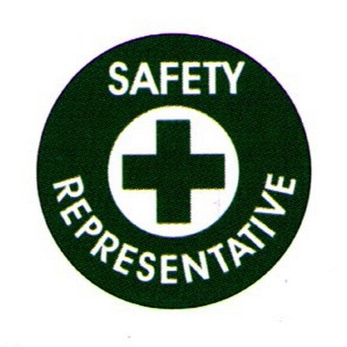 Pack of 5 Self Stick 50mm Safety Rep.Labels - made by Signage